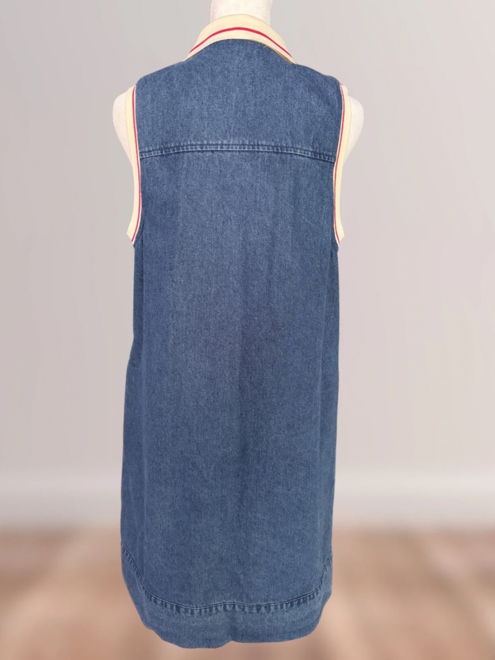 Entro Collared Denim Shift Dress | Like New - Picture 5 of 7